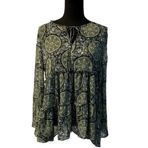 Women’s Bohemian Paisley Blouse